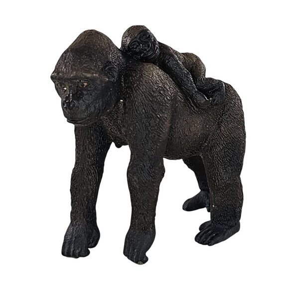 Schleich 14662 Gorilla Female W/ Baby Figure Silverback Wildlife Safari Retired - Picture 1 of 7